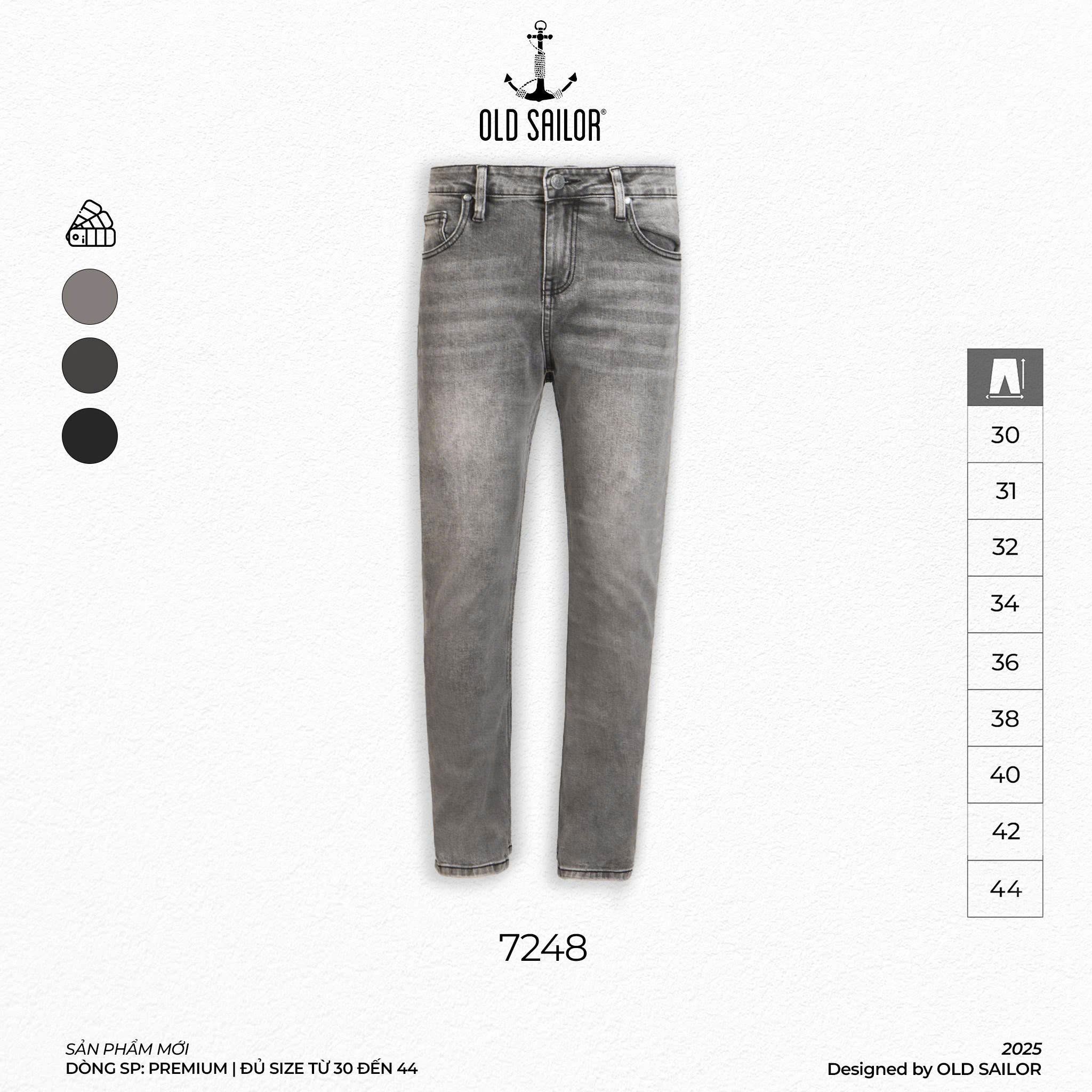  Quần Osl Slim Dark Jeans - 7248 