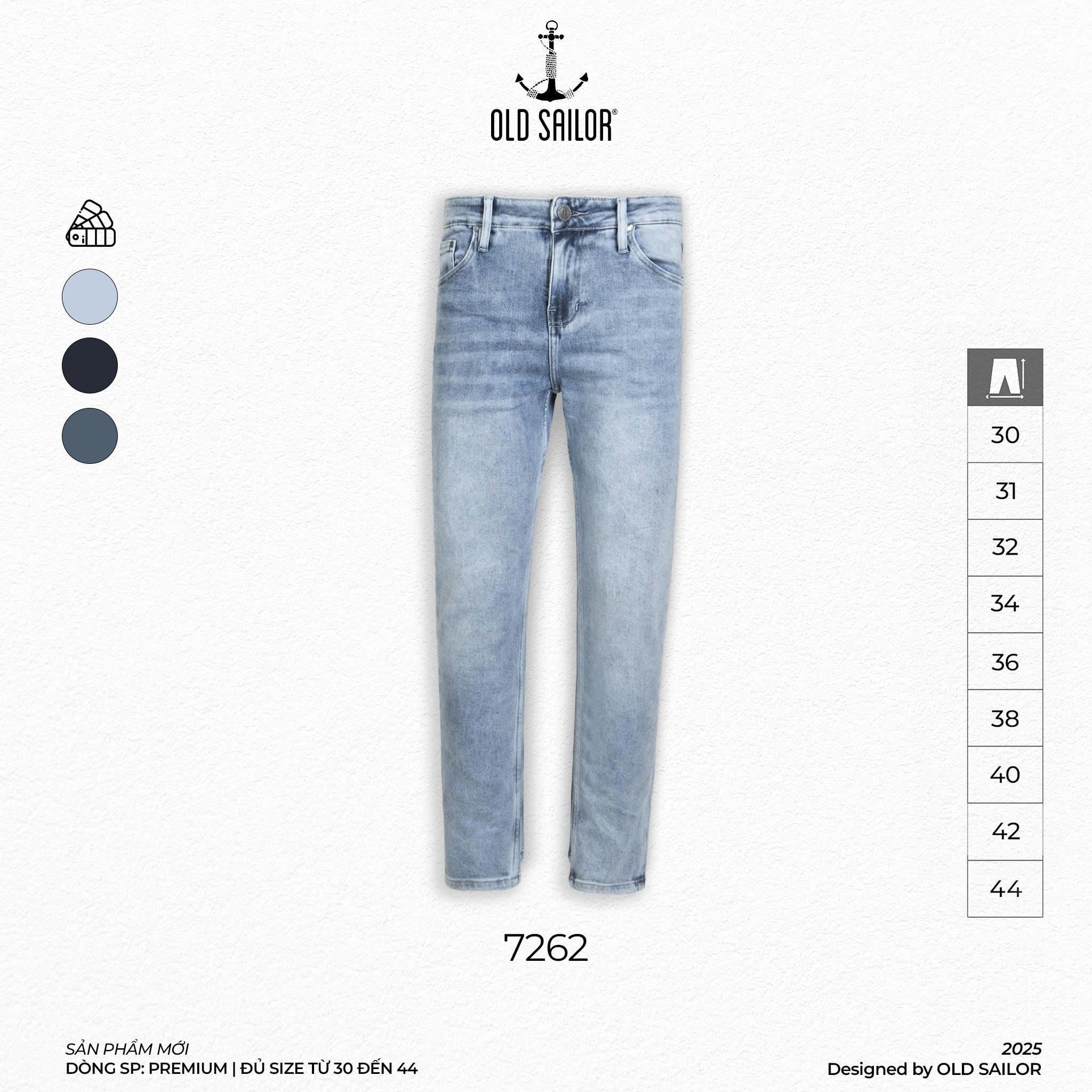  Quần Jean Nam Osl Slim Premium Jeans - 7262 