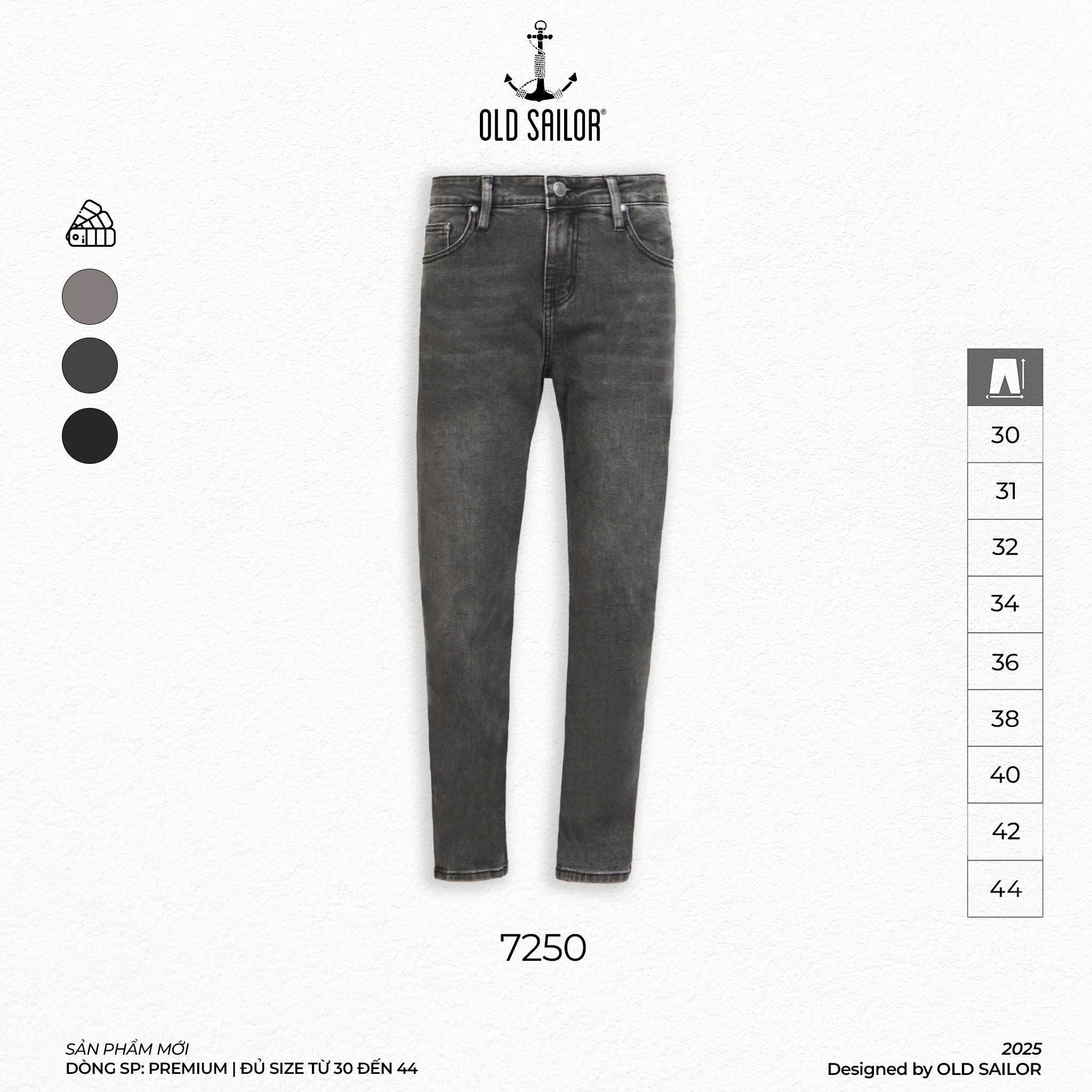  Quần Jeans Nam Osl Slim Dark Jeans - 7250 