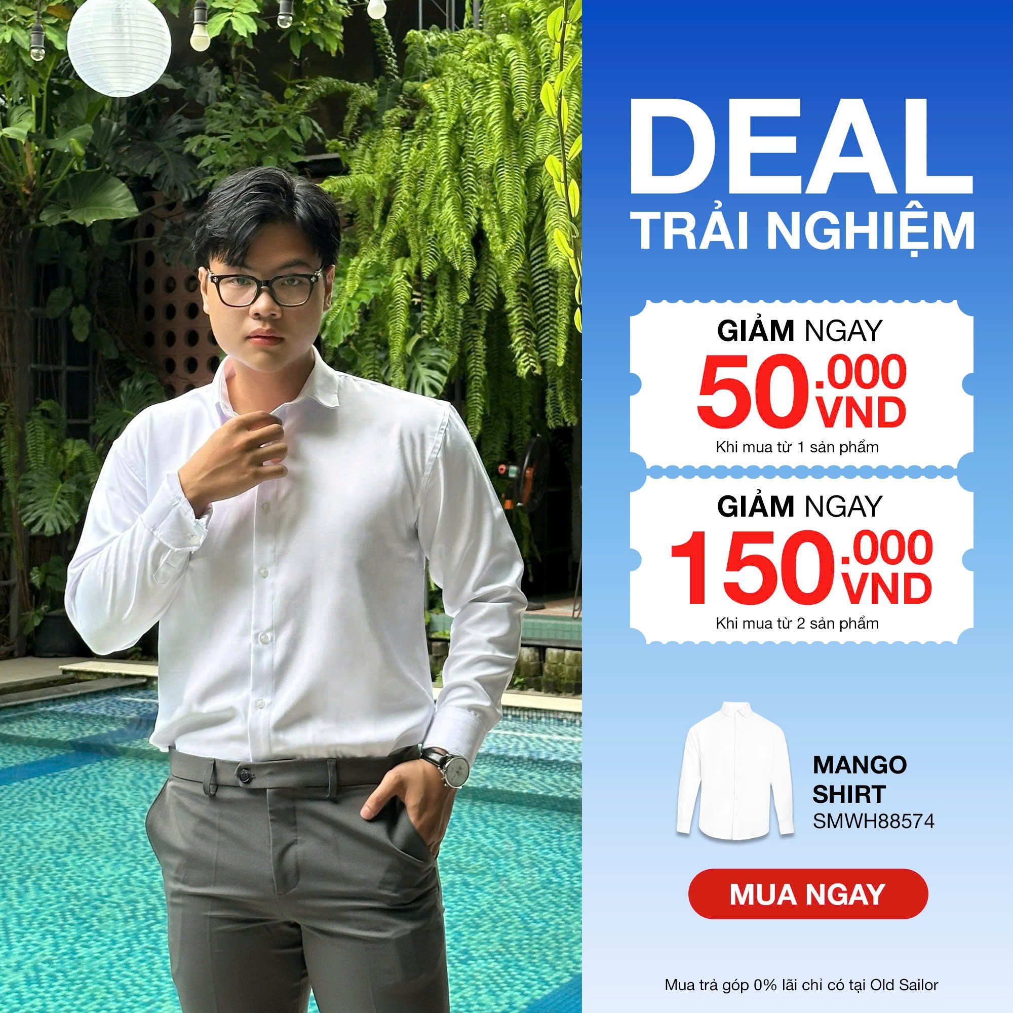  Áo Sơ Mi Nam Mango Old Sailor - SMWH88574 - Big Size Upto 5XL 