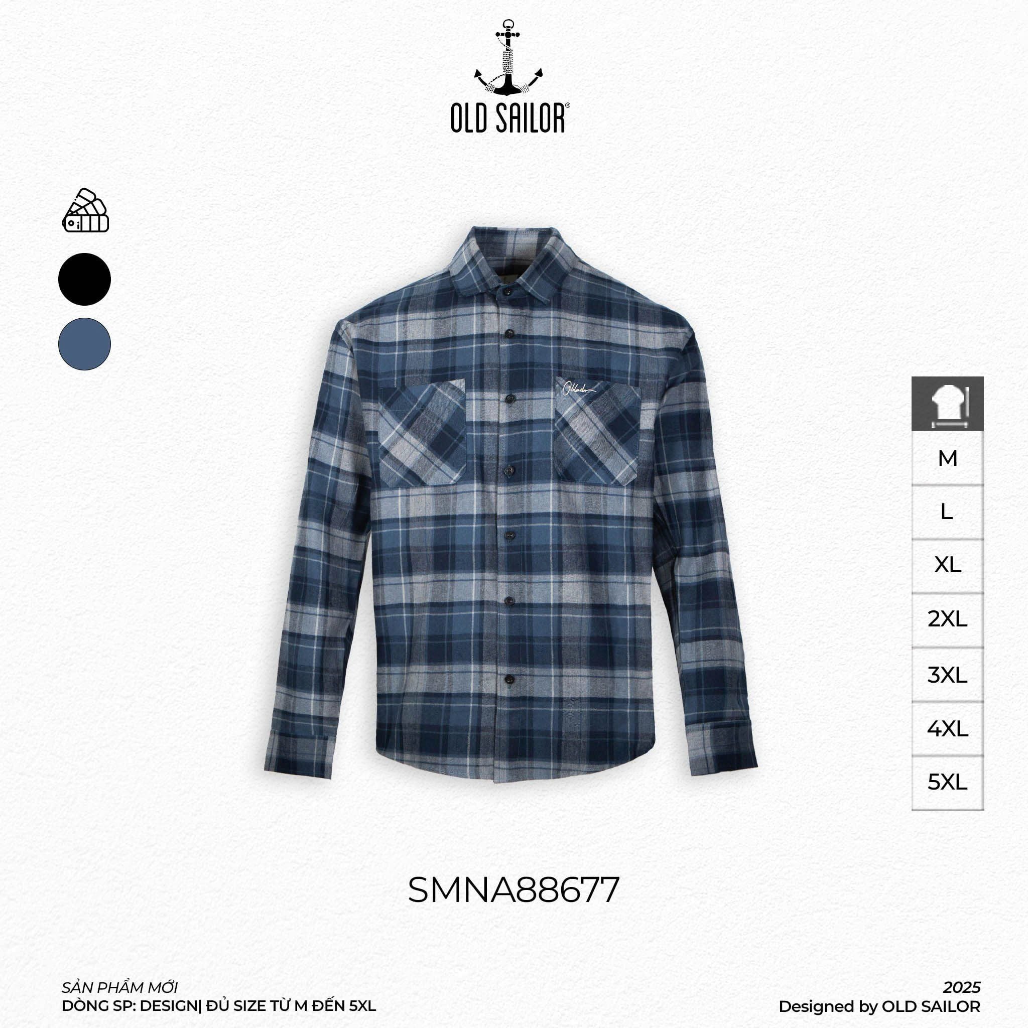  Áo Sơ Mi Osl Flannel Long Shirt - 88677 - Bigsize Upto 140KG 