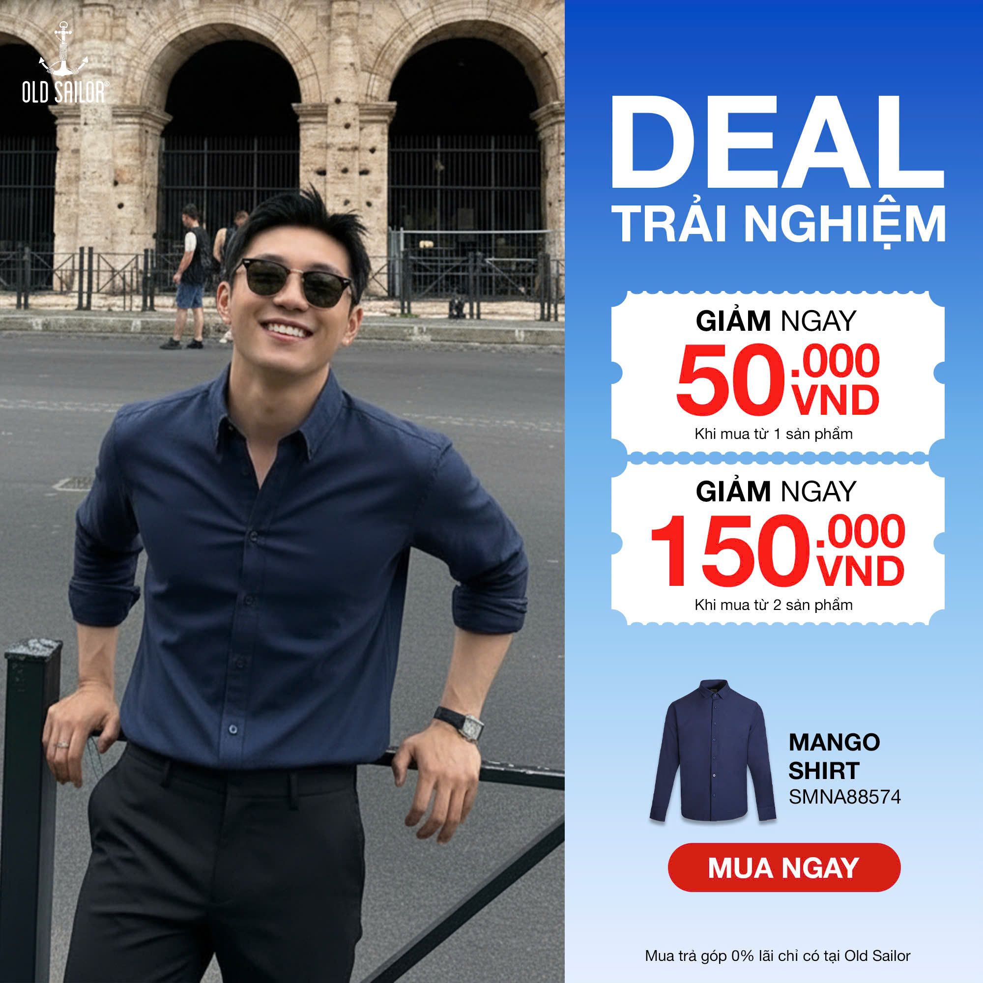  Áo Sơ Mi Nam Osl Mango Long Shirt - SMNA88574 - Bigsize Upto 140KG 