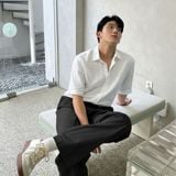  Áo Sơ Mi Nam Osl Premium Crinkle Seersucker Shirt - 88680 - Bigsize Upto 140KG 