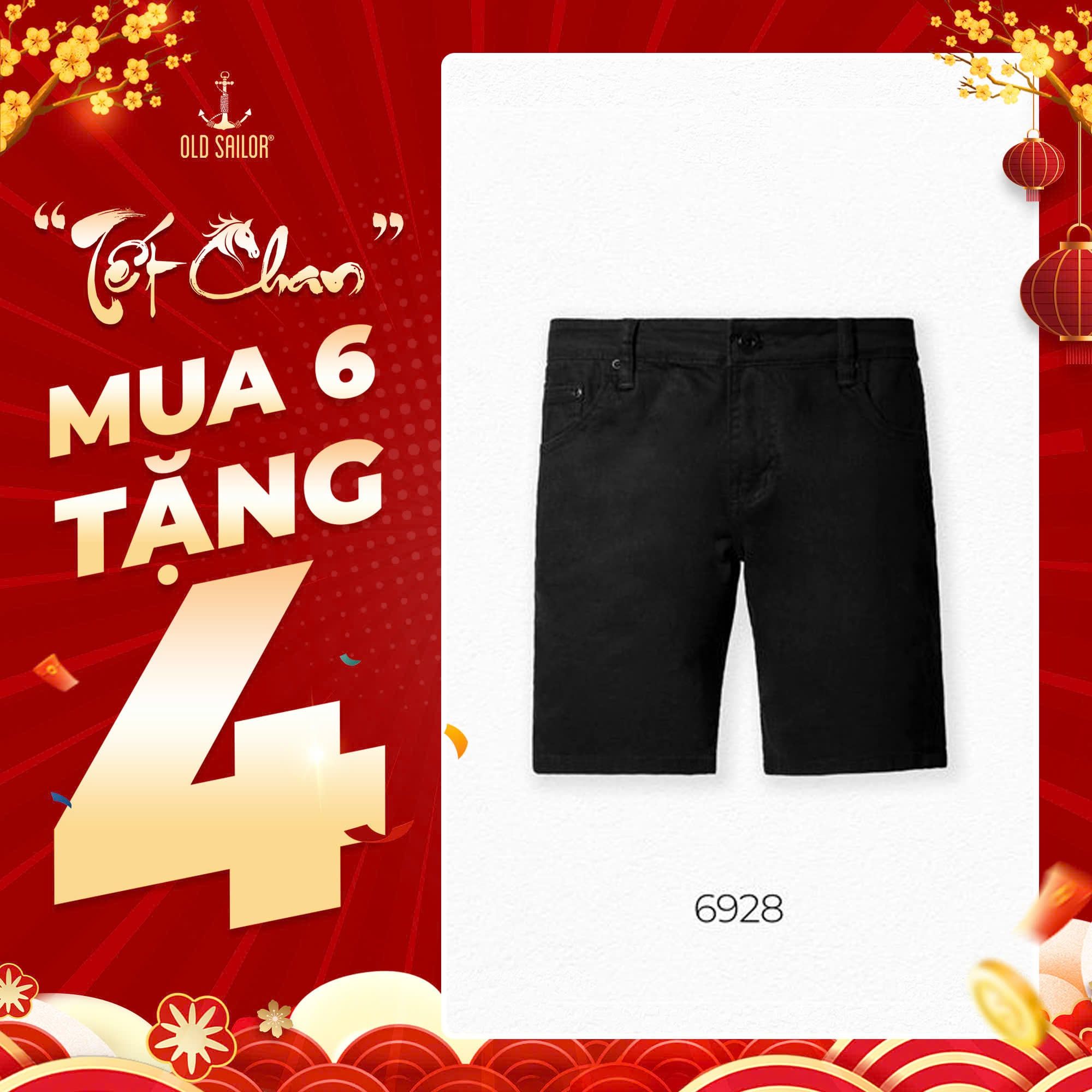  Quần Short Deep Black Old Sailor - 6928 - Big size upto 44 