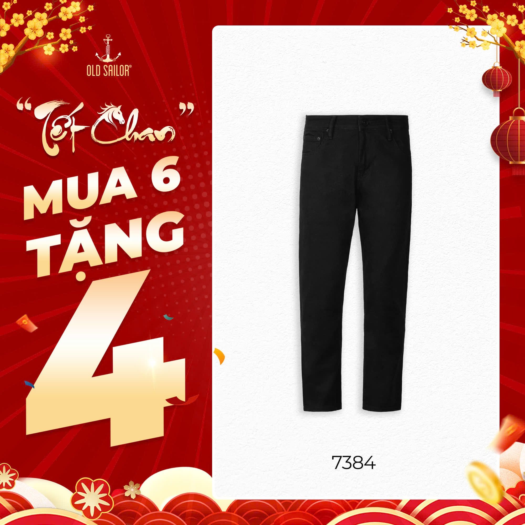  Quần Jeans Osl Super Strech Deep Black Premium Jeans - From 95cm - 7384 - Bigsize Upto 140KG 