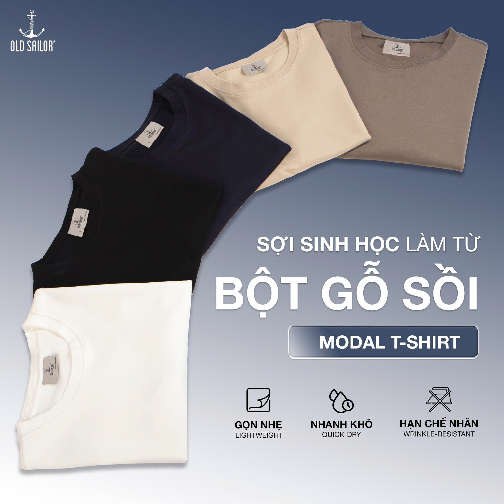  Áo Thun Nam Osl Ocean Modal Tee - 33073 - Big Size Upto 140KG 