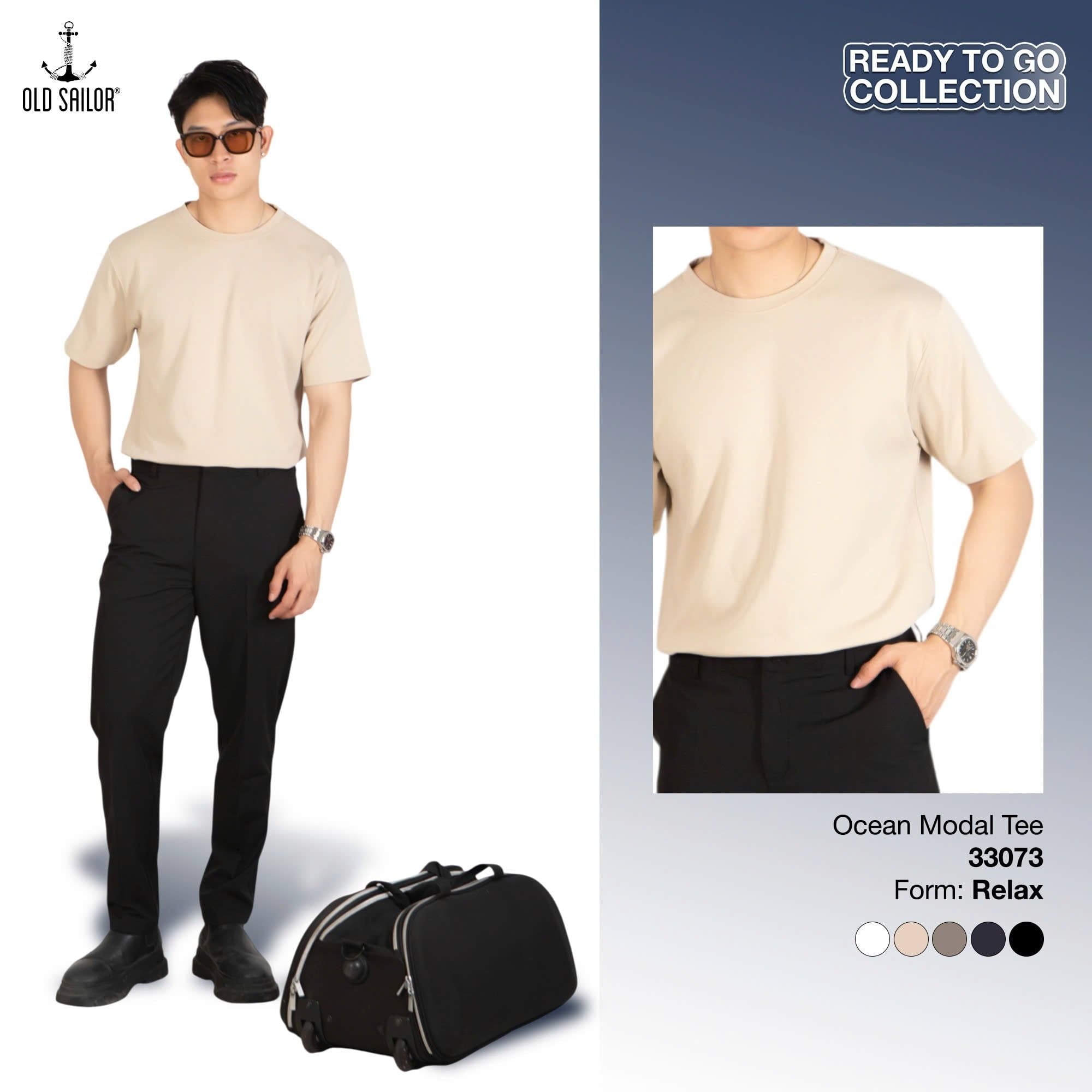  Áo Thun Nam Osl Ocean Modal Tee - 33073 - Big Size Upto 140KG 