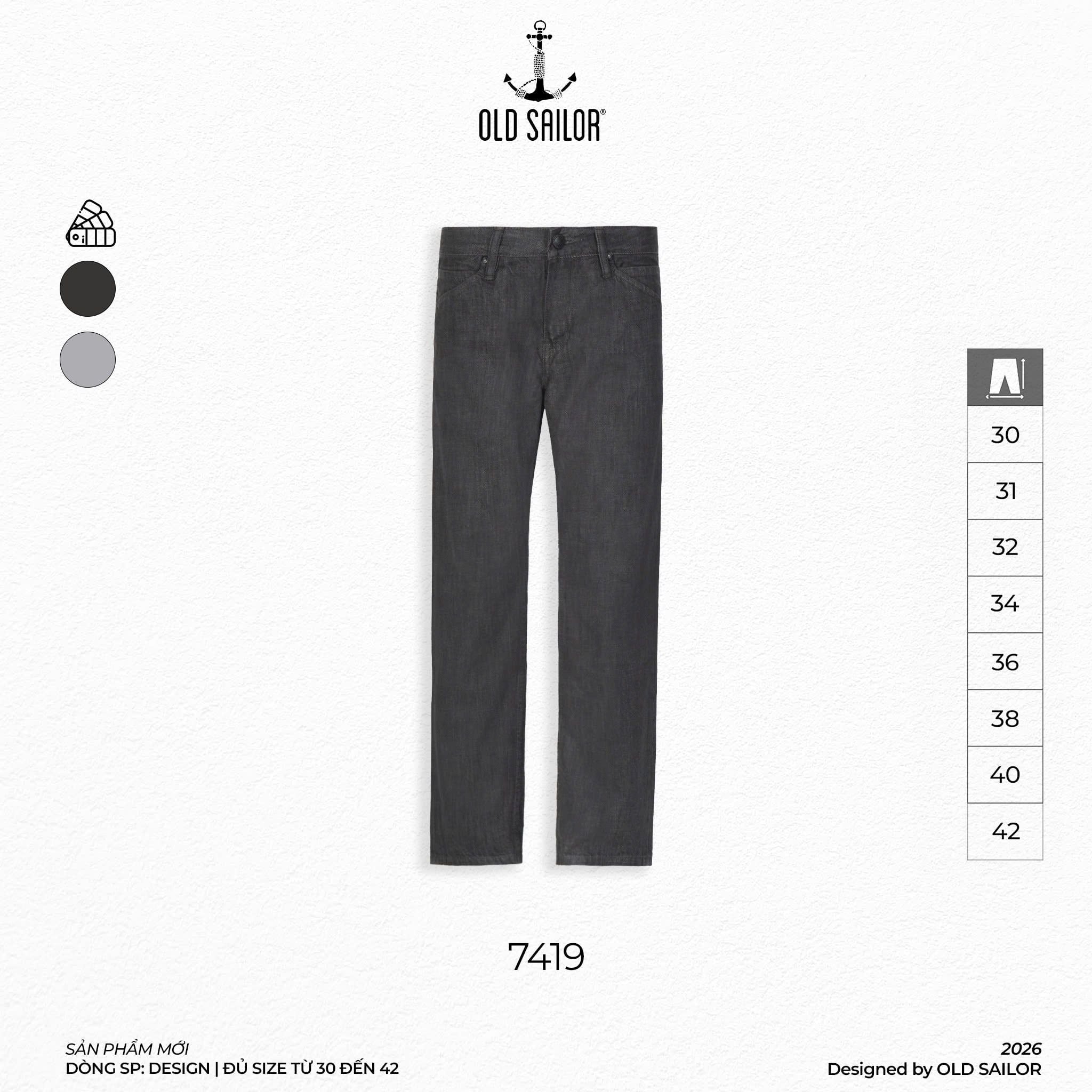  Quần Jean Dynamic 7419 – Denim Cao Cấp, Straight Fit 