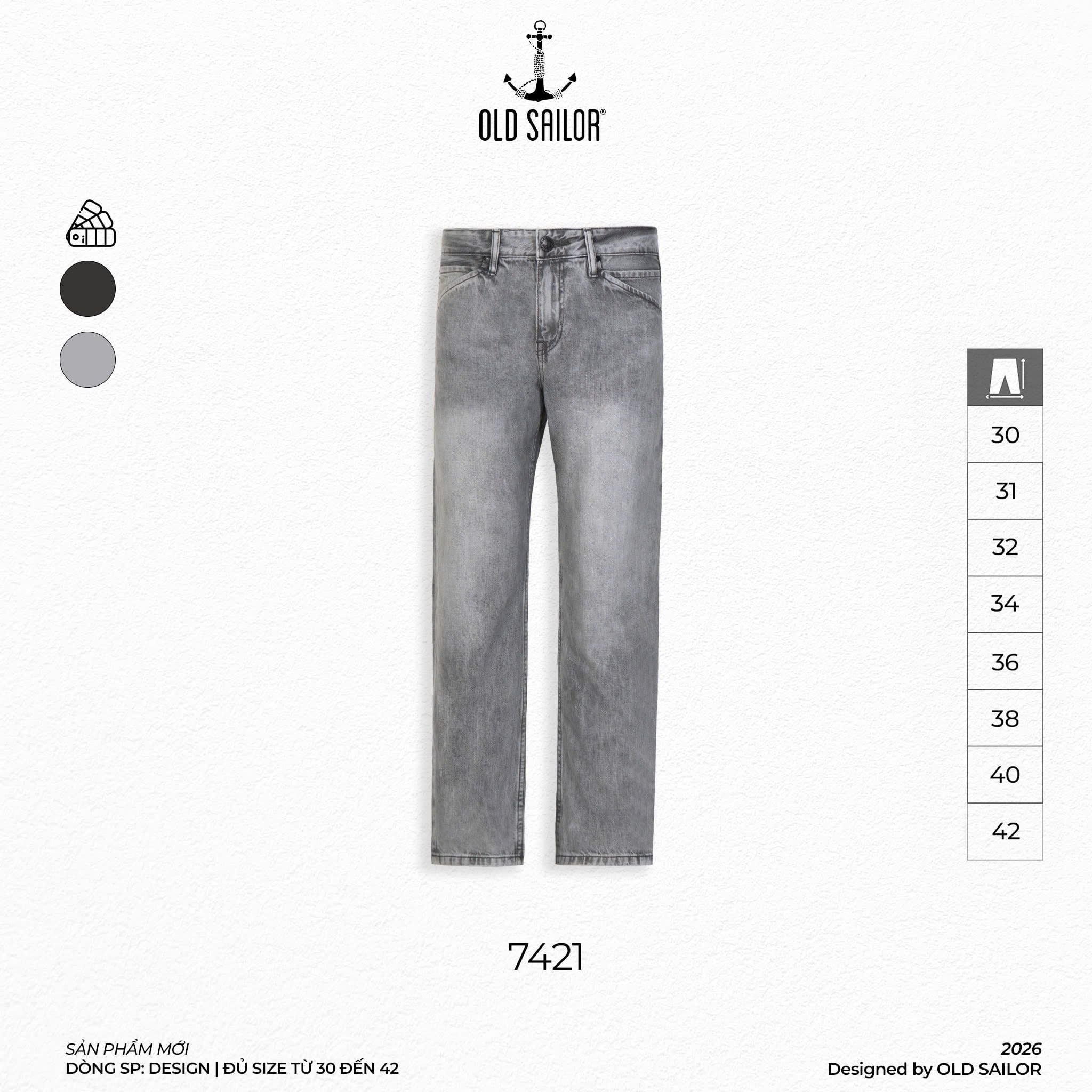  Quần Jean Dynamic 7421 – Denim Cao Cấp, Straight Fit 