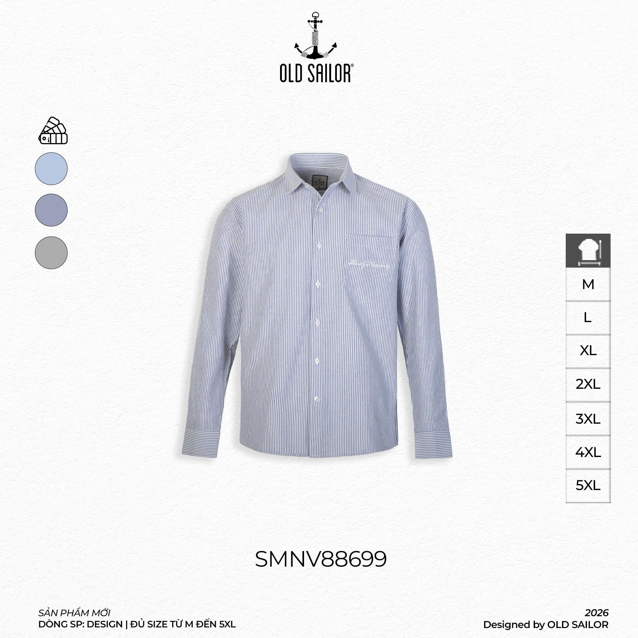  Áo Sơ Mi Purely Heavenly Old Sailor 88699 – Form Relax Trẻ Trung, Mềm Mịn, Thoáng Mát 