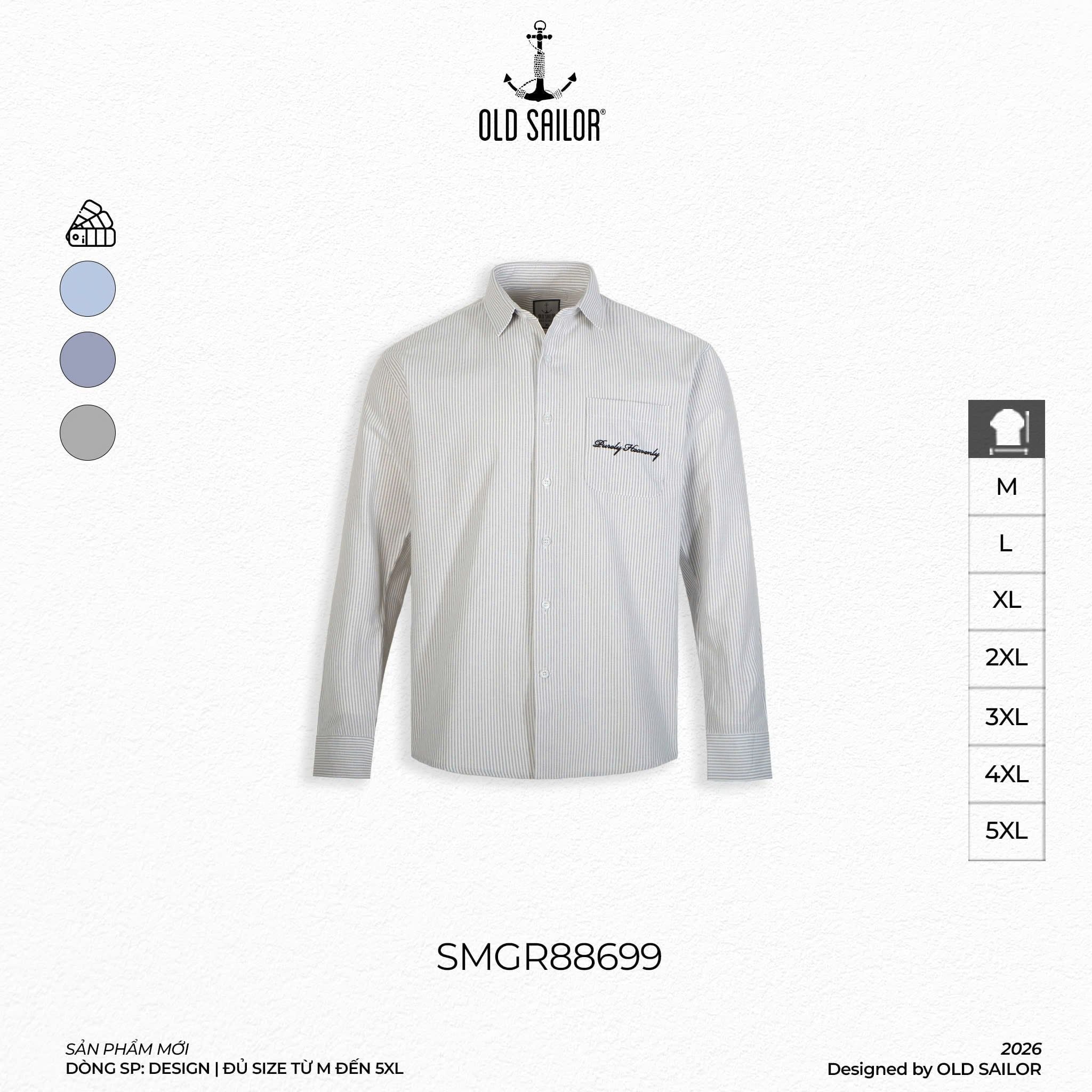  Áo Sơ Mi Purely Heavenly Old Sailor 88699 – Form Relax Trẻ Trung, Mềm Mịn, Thoáng Mát 