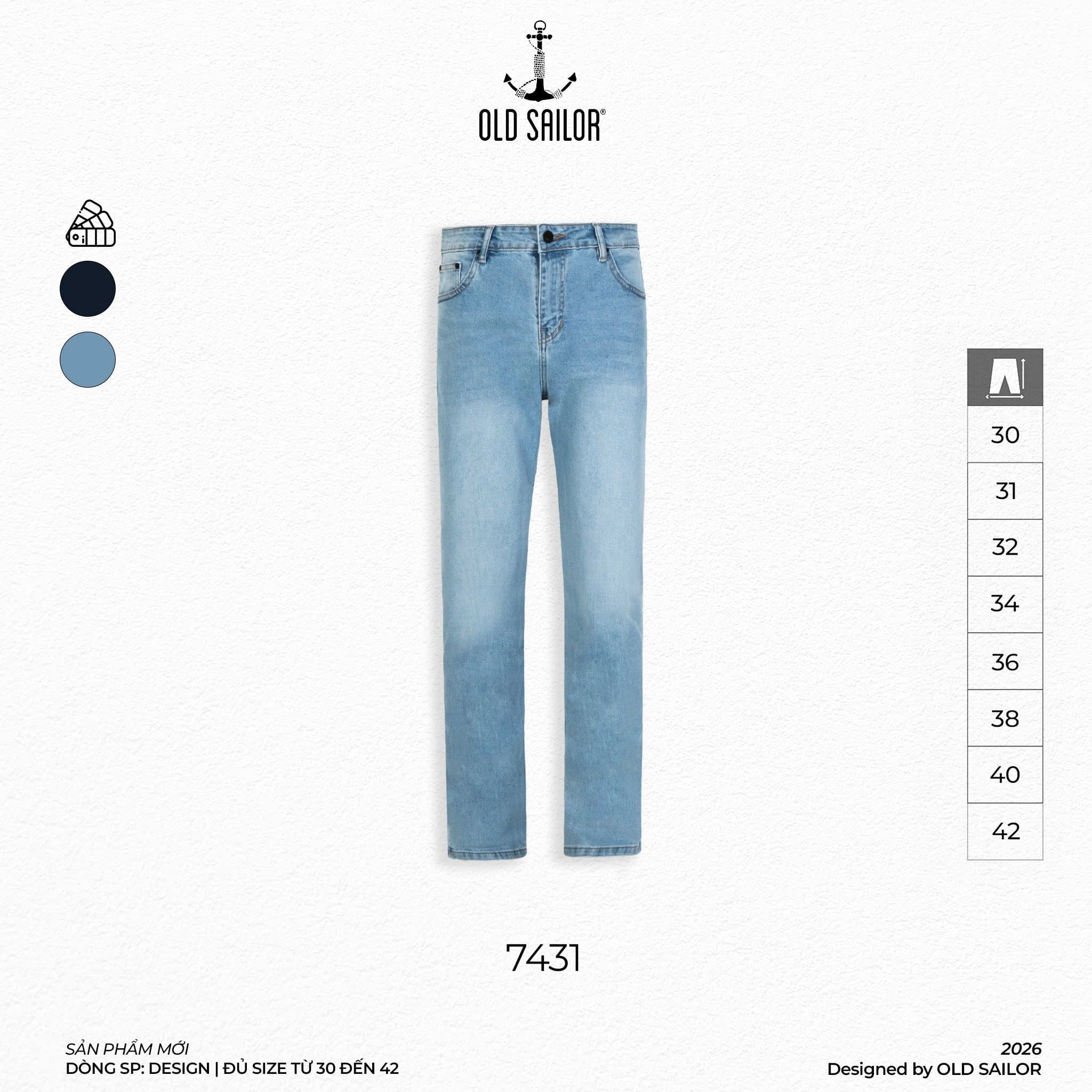  Quần Jean Cousin 7431 – Denim Cao Cấp, Slimfit 
