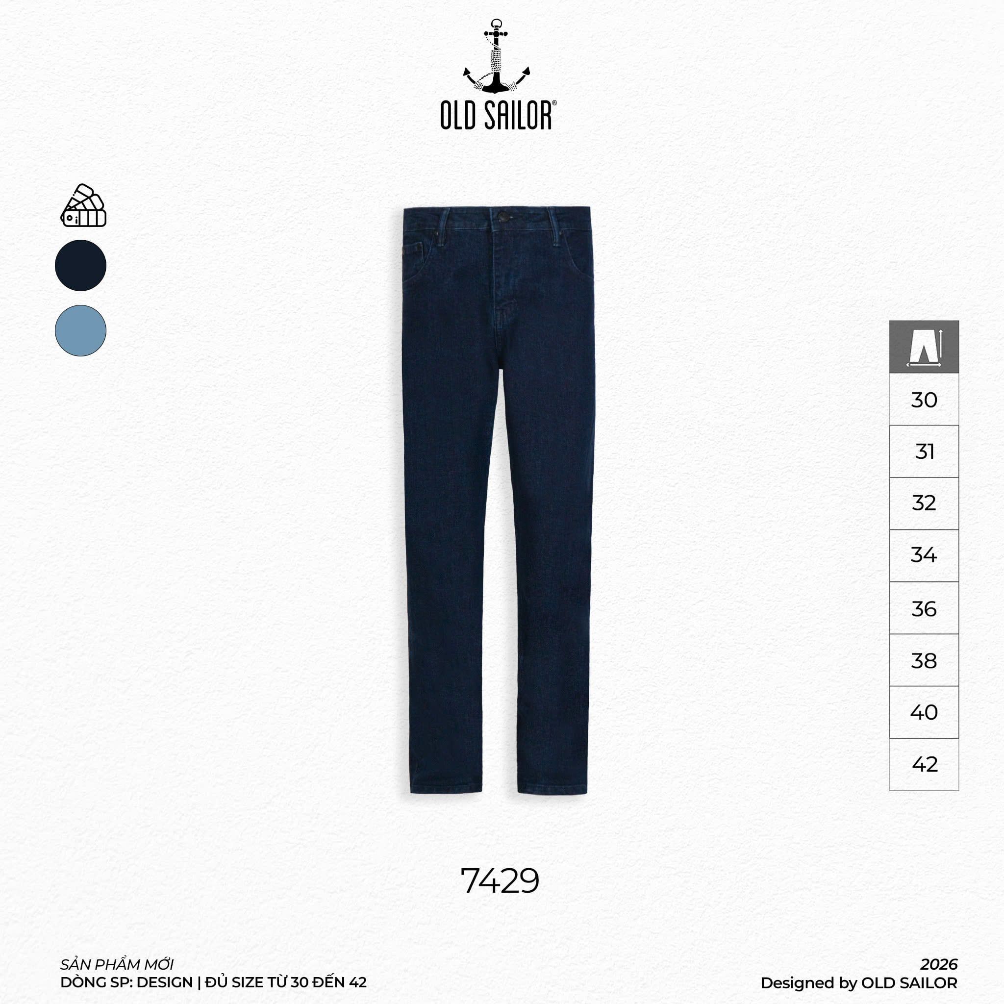  Quần Jean Cousin 7429 – Denim Cao Cấp, Slimfit 