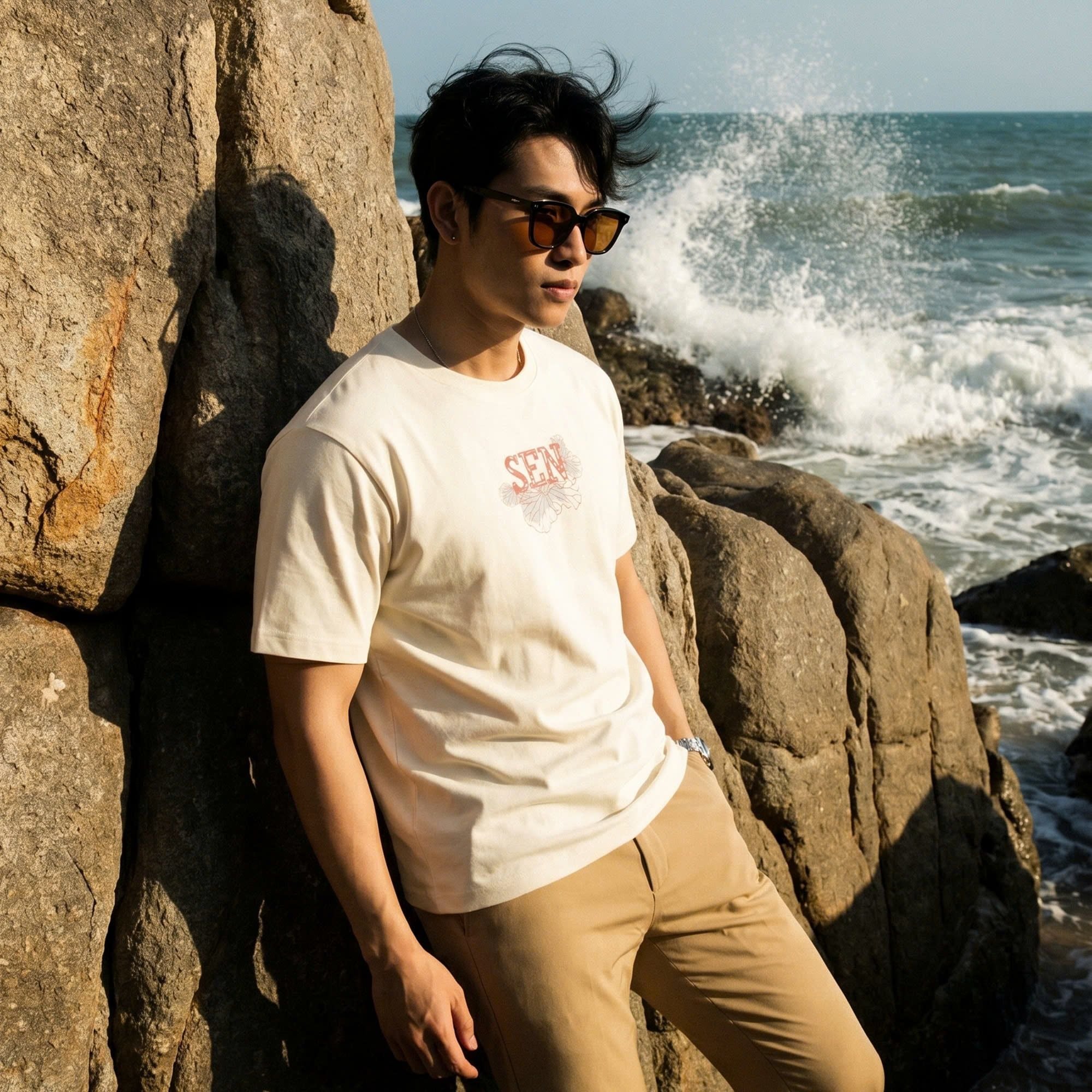  Áo Thun Nam "Sen" Tee  – 33069 - Bigsize upto 5XL 