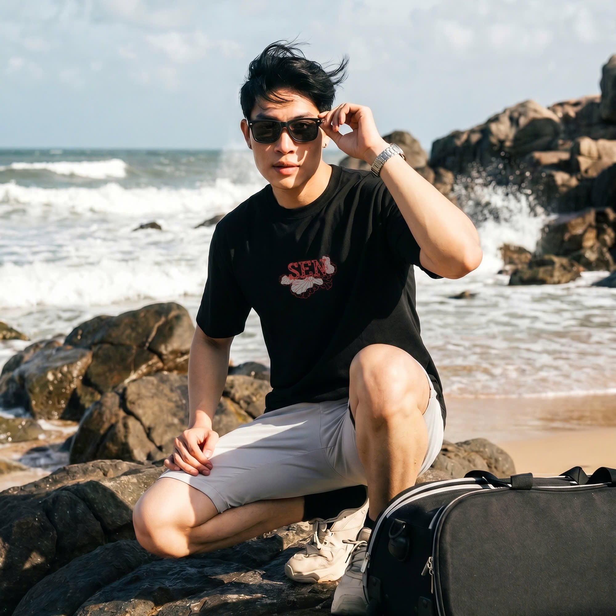  Áo Thun Nam "Sen" Tee  – 33069 - Bigsize upto 5XL 