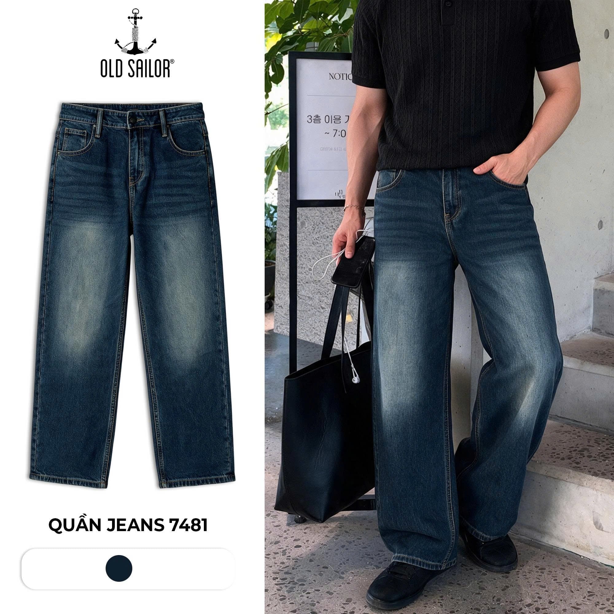  Quần Jean Nam Relax Pose Bre - Ống Rộng BigSize - 7481 