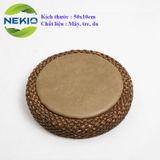  Đôn bệt tròn Nekio phong cách Tatami Nhật Bản 50x10cm( mặt da) 