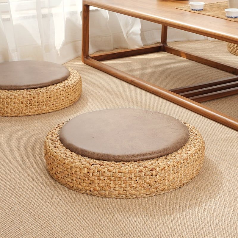  Đôn bệt tròn Nekio phong cách Tatami Nhật Bản 50x10cm( mặt da) 
