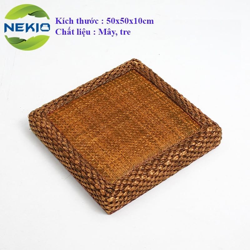  Đôn bệt vuông Nekio phong cách Tatami Nhật Bản 50x50x10cm 