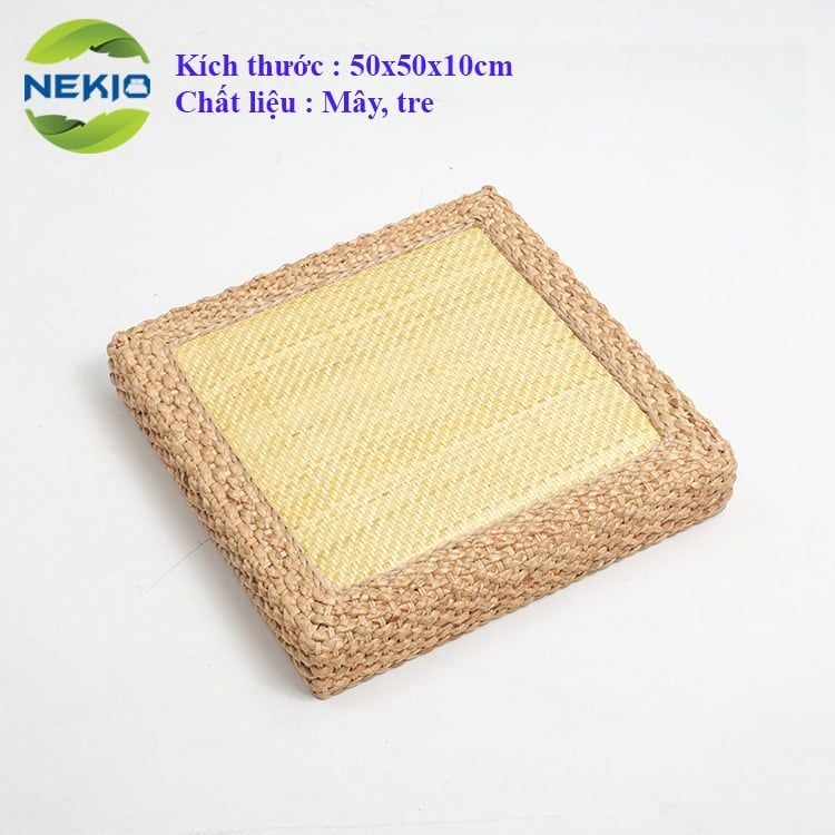  Đôn bệt vuông Nekio phong cách Tatami Nhật Bản 50x50x10cm 