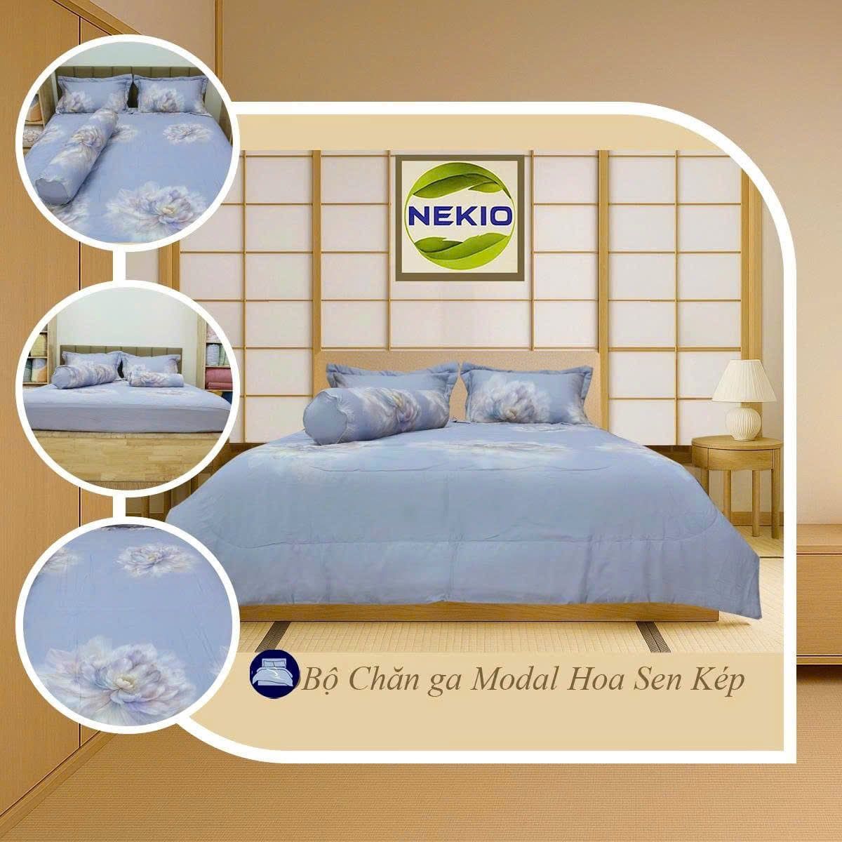  Bộ chăn ga Modal Hoa Sen Kép 