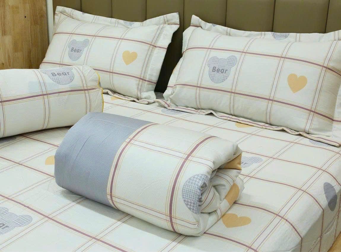  Bộ chăn ga Modal Kẻ Gấu 
