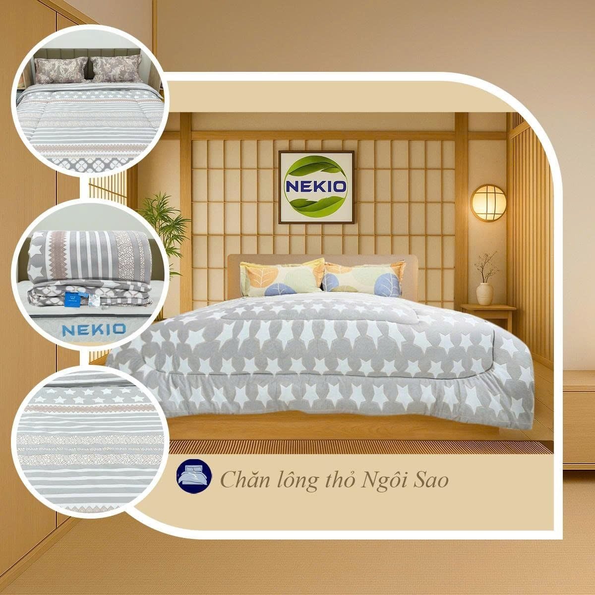  Chăn Lông Thỏ Queen Luxury Nekio Ngôi Sao 