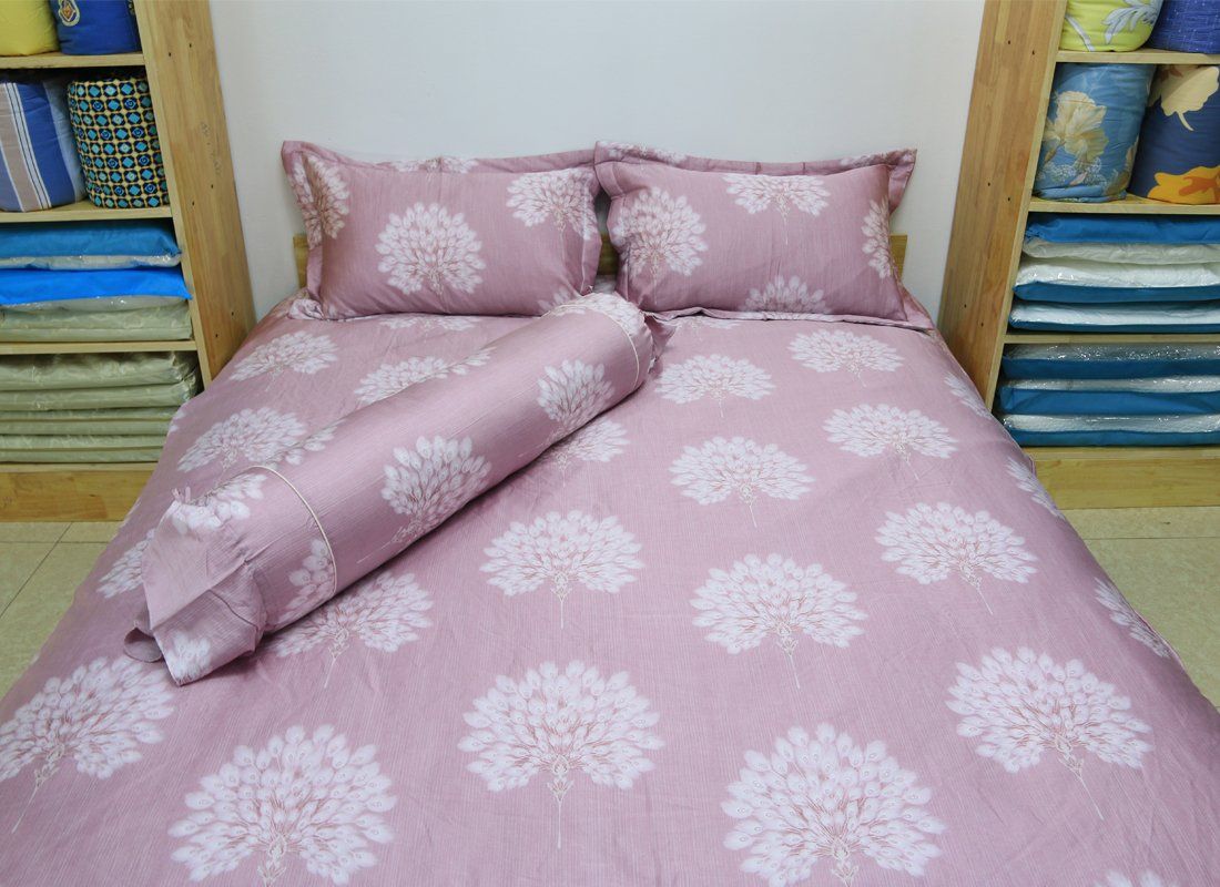  Bộ chăn ga ProTencel Đuôi Công Tím 