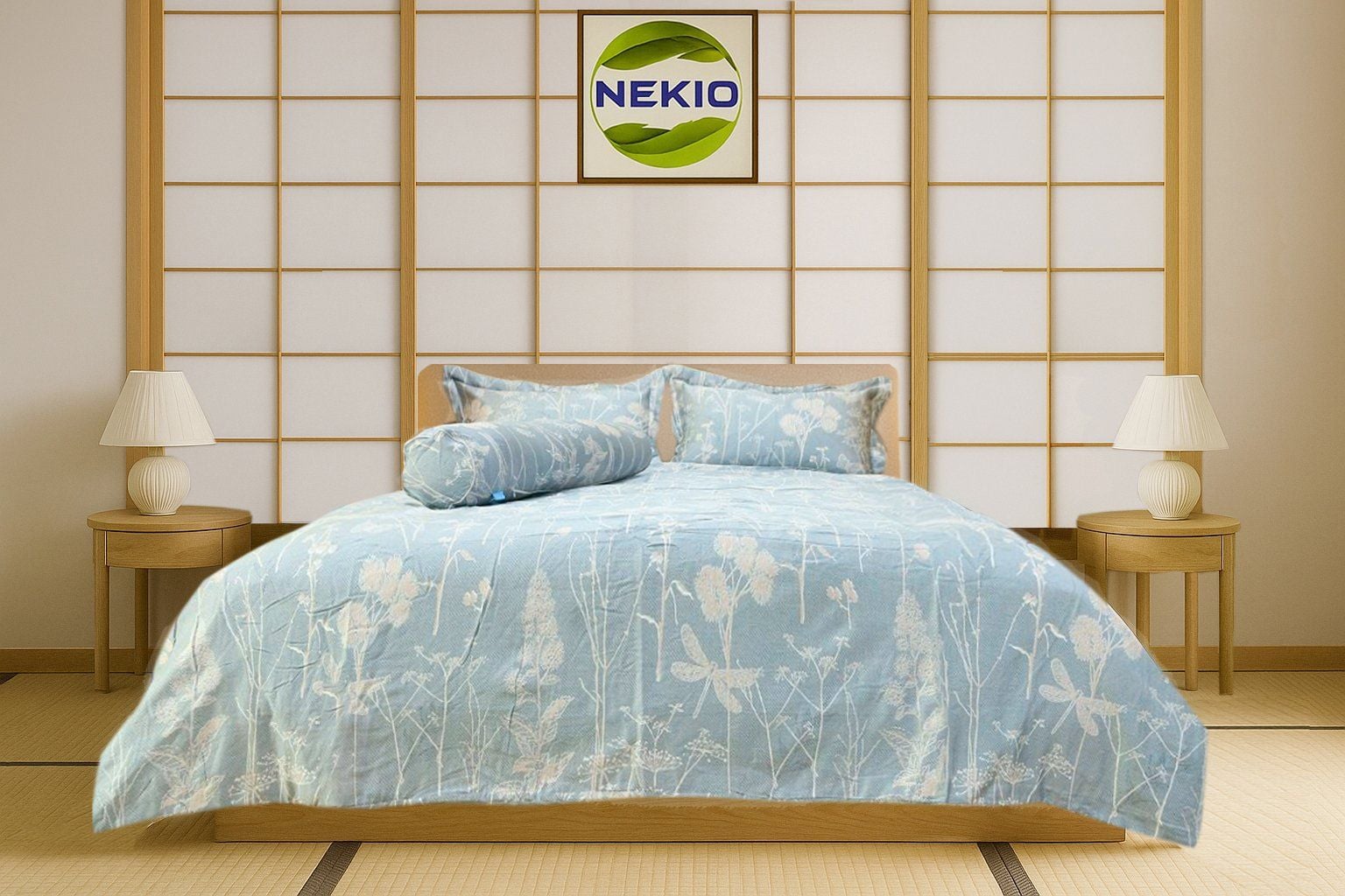  Bộ chăn ga Lụa Tencel hoa Mùi Tây 