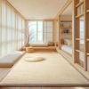  Thảm Chiếu Trúc Nekio màu kem phong cách Tatami Nhật Bản 