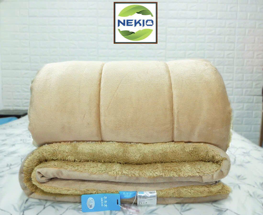  Chăn lông cừu Nekio Nhật Bản Vàng Be 