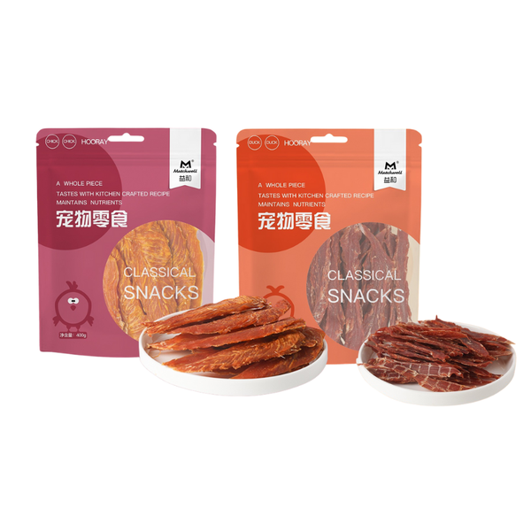 Snack Thịt Gà Sấy & Vịt Sấy Cho Chó MatchWell Túi Lớn 400g