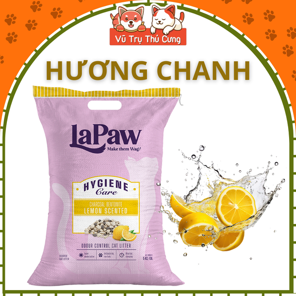 Cát vệ sinh cho mèo Lapaw Than hoạt tính khử mùi tốt 10L