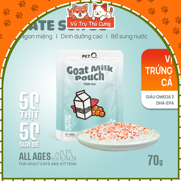 Pate Sữa Dê Cho Mèo Tốt Cho Tiêu Hóa PetQ 70g