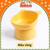 Bát ăn cho chó mèo chống gù lưng, họa tiết tai gấu màu pastel