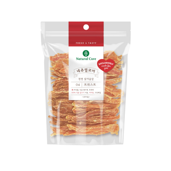Snack cho chó Natural Core thịt ức gà vịt sấy Bánh thưởng thú cưng 180g