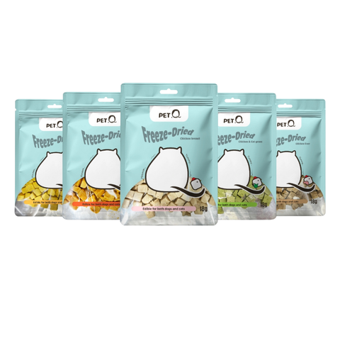 Đồ Sấy Cho Chó Mèo 5 Vị Thơm Ngon PetQ