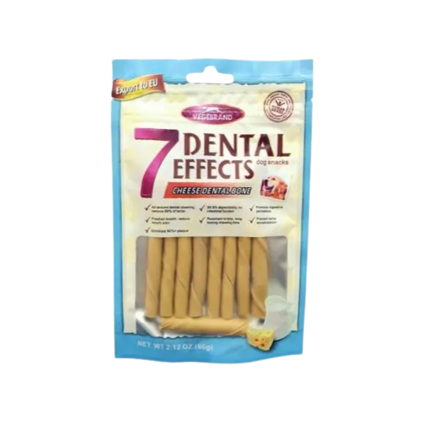 Snack cho chó, Xương gặm sạch răng Vegebrand 60g vị Phô Mai
