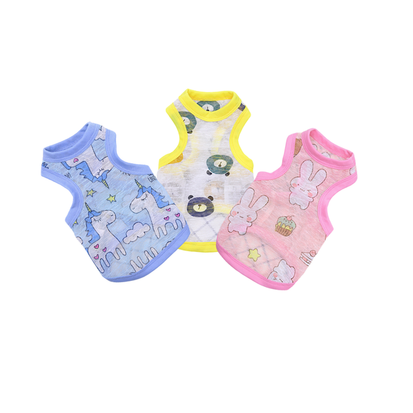 Áo Thun Mùa Hè Cho Chó Mèo Chất Liệu Mỏng Mát