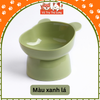 Bát ăn cho chó mèo chống gù lưng, họa tiết tai gấu màu pastel