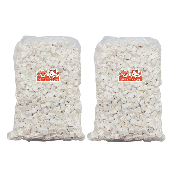 (Túi Lớn 1Kg) Ức Gà Viên Sấy Cho Chó Mèo Hàng Cao Cấp, Không Vụn