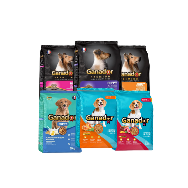 (3KG TẶNG 400G) Thức ăn hạt cho Chó con, Chó trưởng thành Ganador