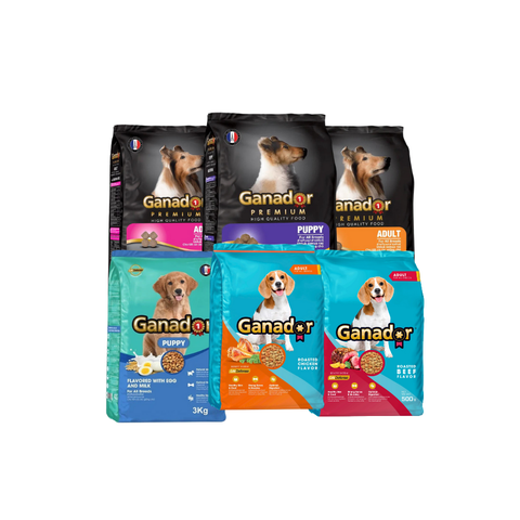 (3KG TẶNG 400G) Thức ăn hạt cho Chó con, Chó trưởng thành Ganador