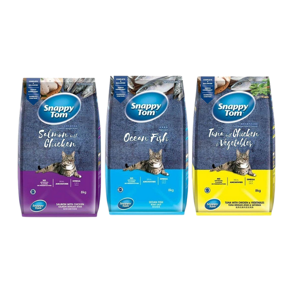 Hạt Snappy Tom topping Cá cơm dành cho Mèo 1.5Kg