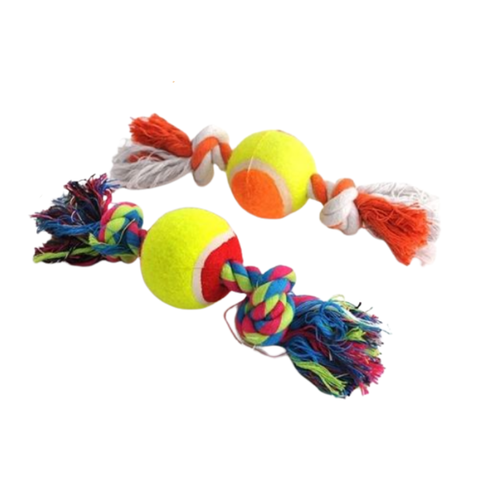 Đồ chơi nhai gặm cho Chó, bóng cao su kèm dây thừng