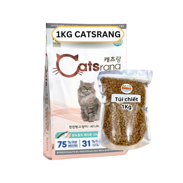 (Có quà tặng) Thức ăn hạt cho mèo Catsrang Hàn Quốc 1Kg