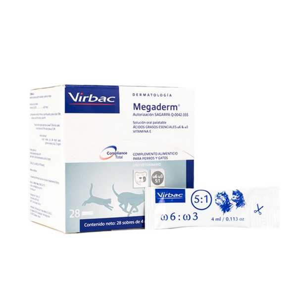 Gel dinh dưỡng MEGADERM VIRBAC dưỡng lông, giảm ngứa cho Chó Mèo | tuýp dầu cá Megaderm dưỡng lông và dưỡng da chó mèo2
