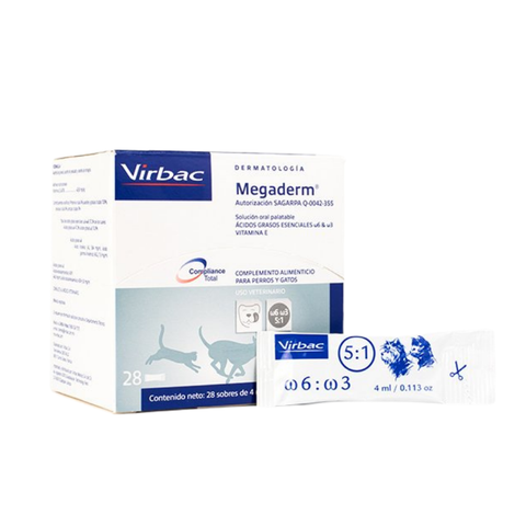 Gel dinh dưỡng MEGADERM VIRBAC dưỡng lông, giảm ngứa cho Chó Mèo | tuýp dầu cá Megaderm dưỡng lông và dưỡng da chó mèo