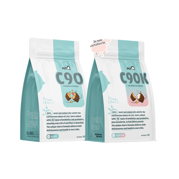 Hạt Cho Mèo Churro PetQ Nhân Thịt Gà Hỗ Trợ Mượt Lông Da 1kg