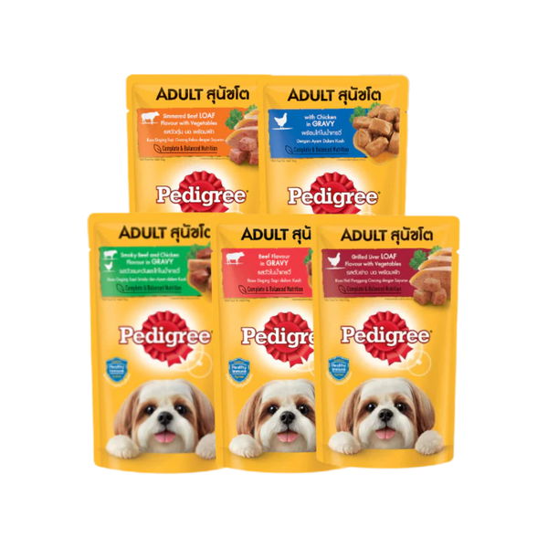 Combo 12 gói Pate Pedigree cho Chó Con, Chó Trưởng Thành 130g